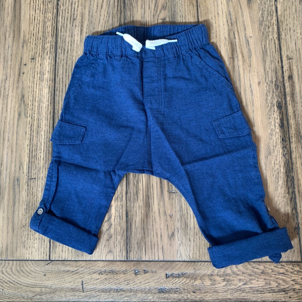 NWT H&M Linen/Cotton blend roll-up pants, Sz 1 1/2